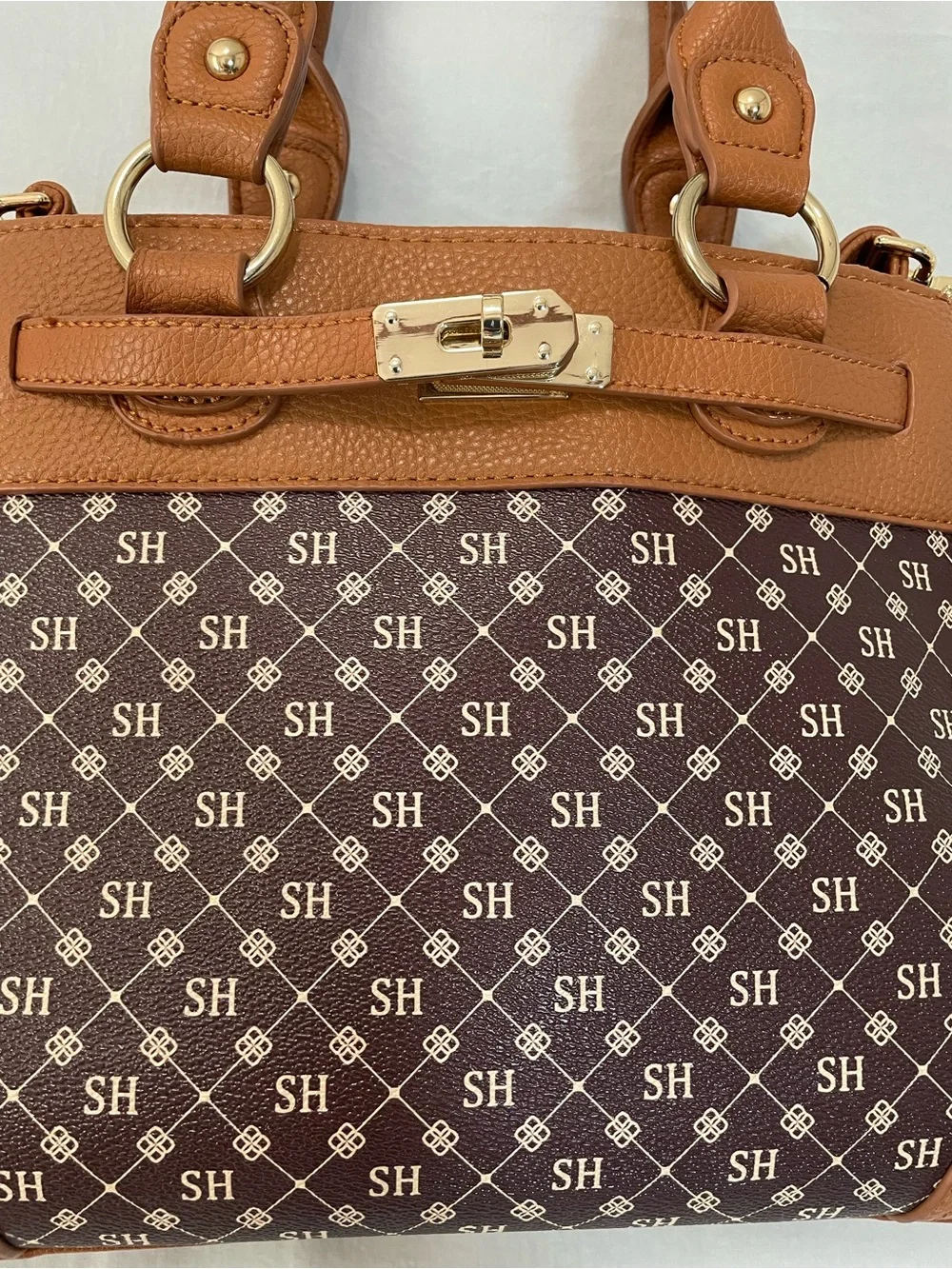 Danbury Mint Structured Tote, Custom Made Initial Monogram Series, Carry Options